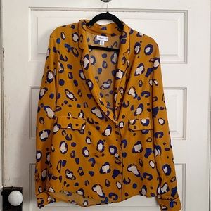 Philip Lim for Target abstract leopard print silky blazer/top